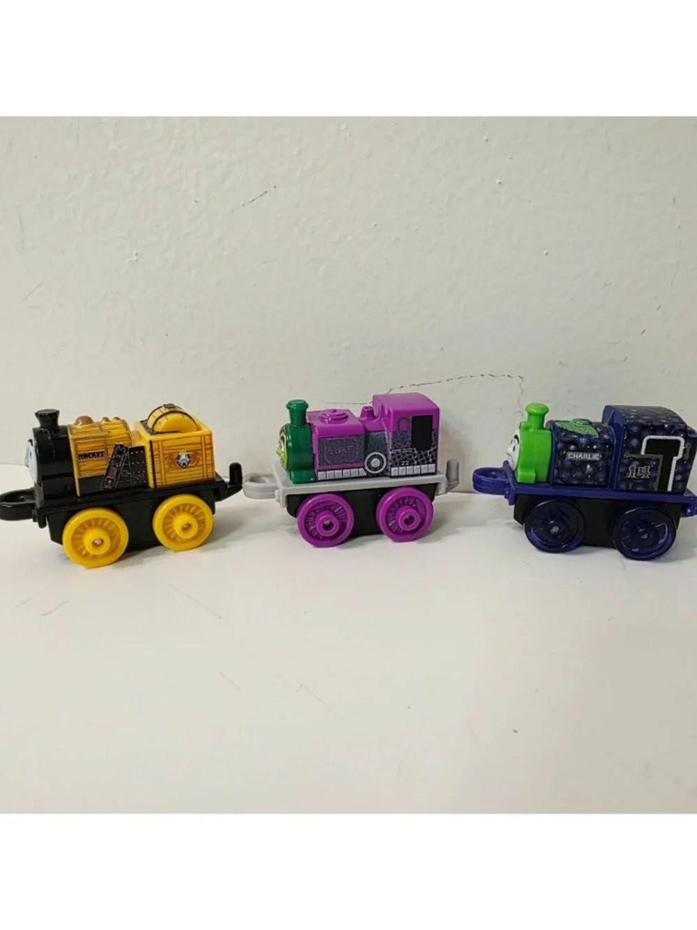 3 Mini Thomas & Friends Choo Choo Trains Luke Rockey Charlie